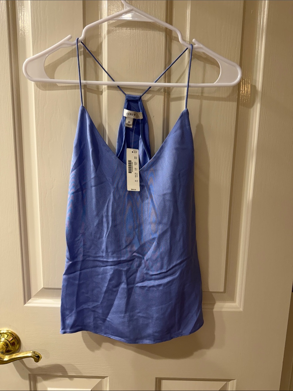 NWT 00 J. Crew Periwinkle Satin Strappy Cami